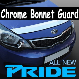 [ All new Rio (Pride 2012~) auto parts ] All new Rio Chrome Bonnet Guard (4door) Made in Korea